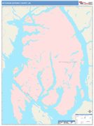 Ketchikan Gateway Borough (County), AK Digital Map Color Cast Style